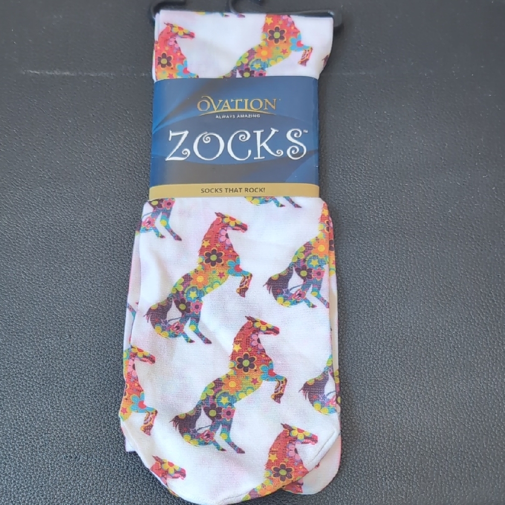 Ovation Zocks Colorful Horse Print Socks